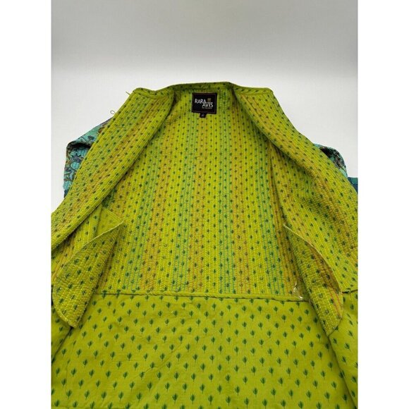 Rara Avis by Iris Apfel Mixed Quilted Printed Coat Multicolored Women Size Mediu - Picture 12 of 16